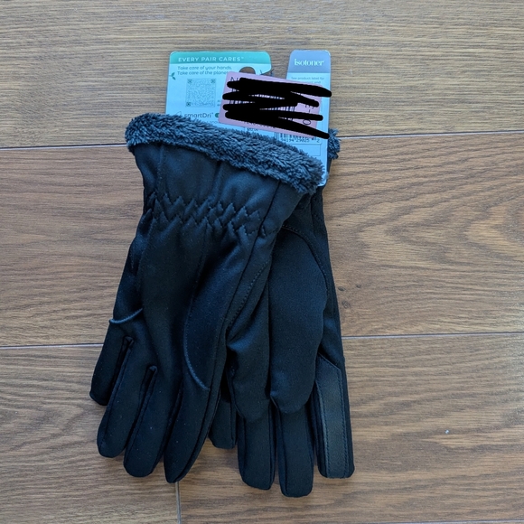 Isotoner Eco Comfort Gloves Women's S/M Black NWT - Picture 2 of 4